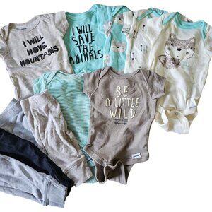 Gerber Newborn Bundle – 7 Onesies + 4 Pants Unisex Baby